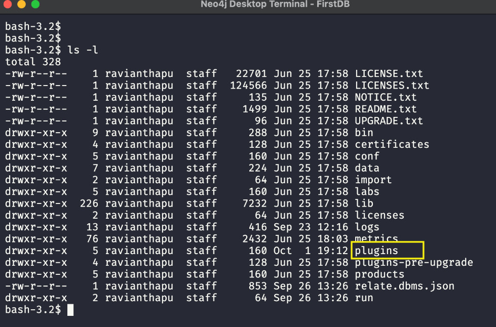 Figure 10.2 – Neo4j server installation directory
