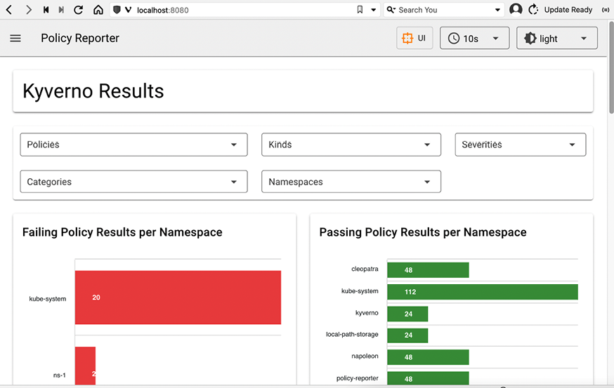 Policy Reporter UI - Policy Reports