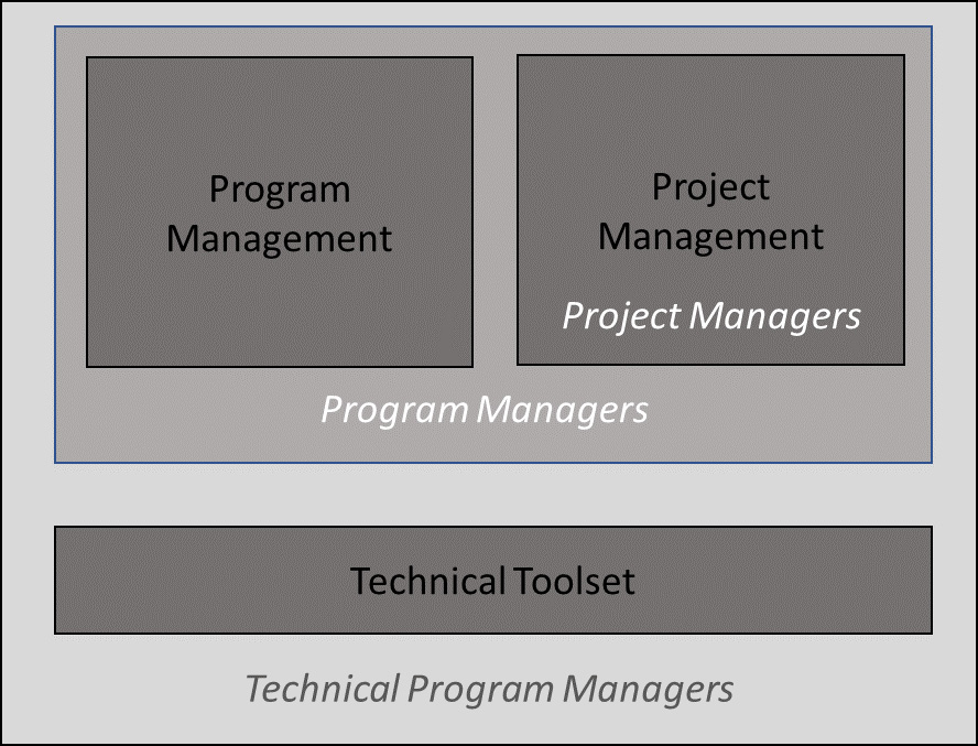 Figure 2.2 – The functional overlap between the role of program managers and TPMs