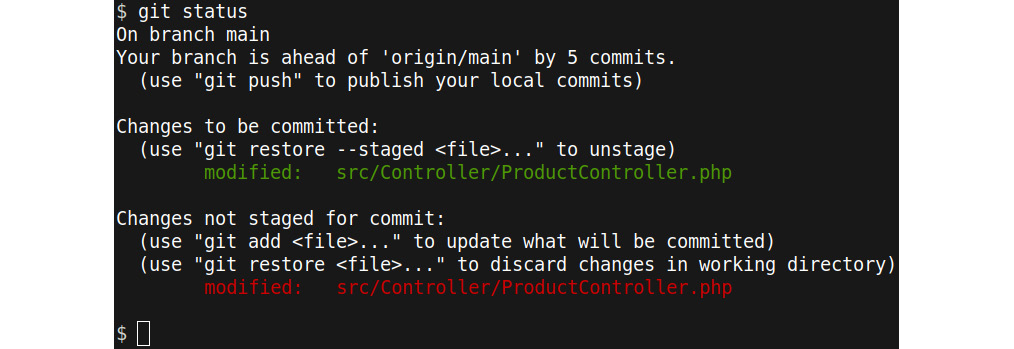 Figure 11.8: Unstaged changes


