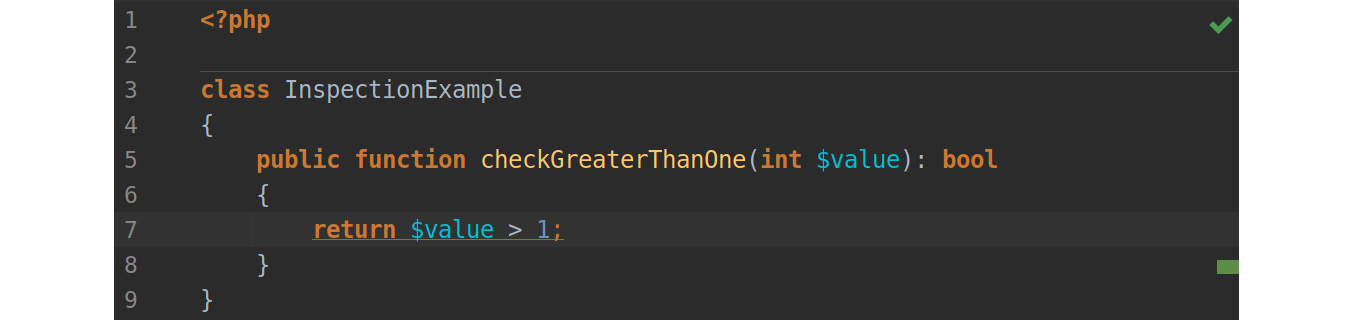 Figure 7.9: The code after applying a Quick-Fix
