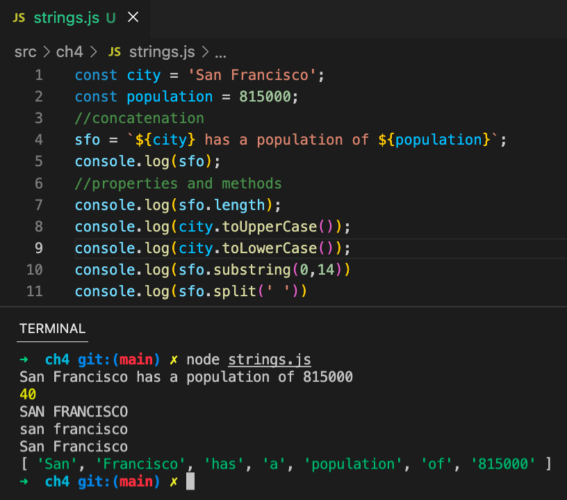 Figure 4.15 – Working with strings