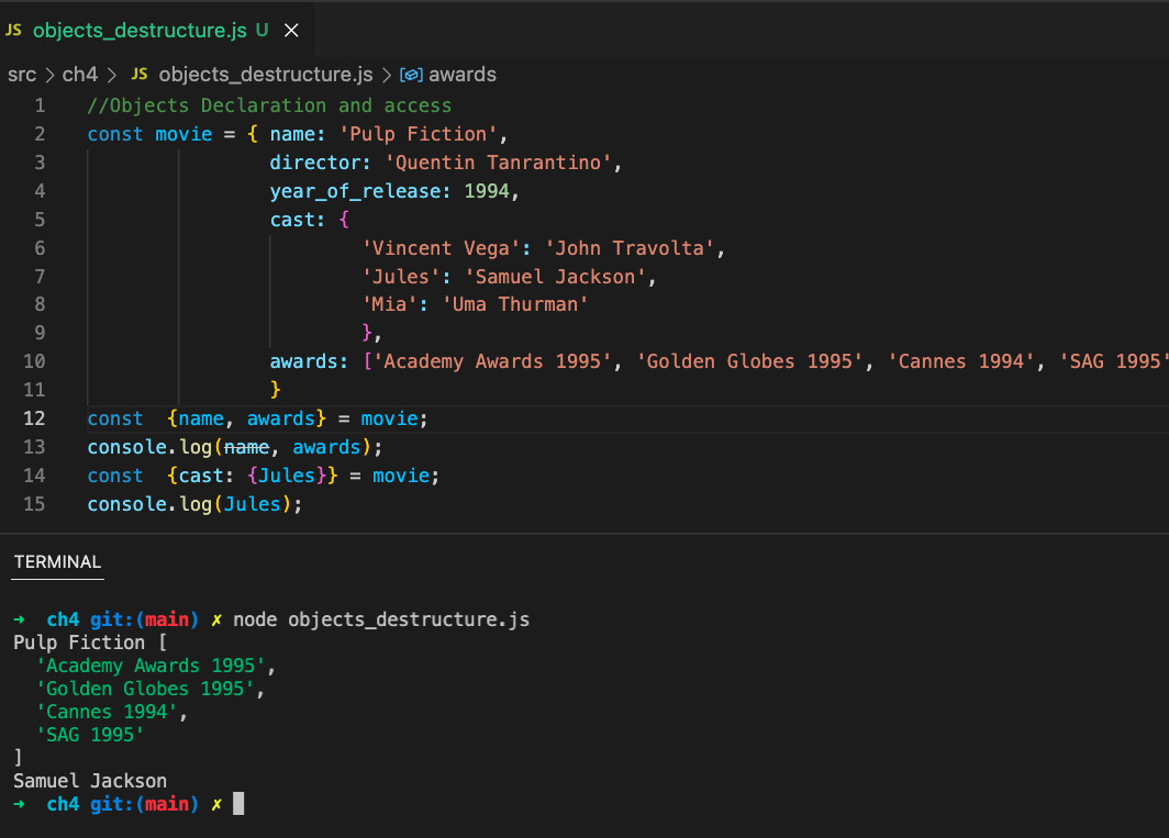 Figure 4.19 – Object destructuring