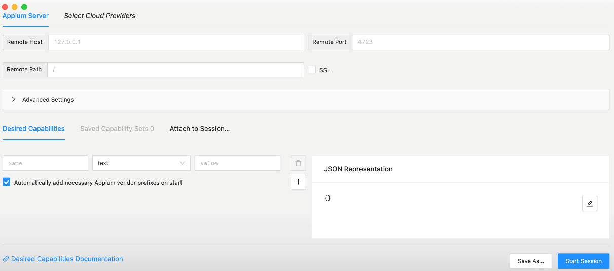 Figure 6.11 – Appium Inspector tool