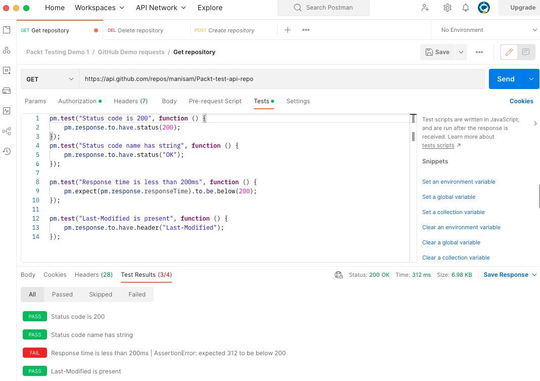 Figure 7.14 – Automated API response validation