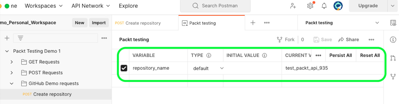 Figure 7.16 – A new environment variable created