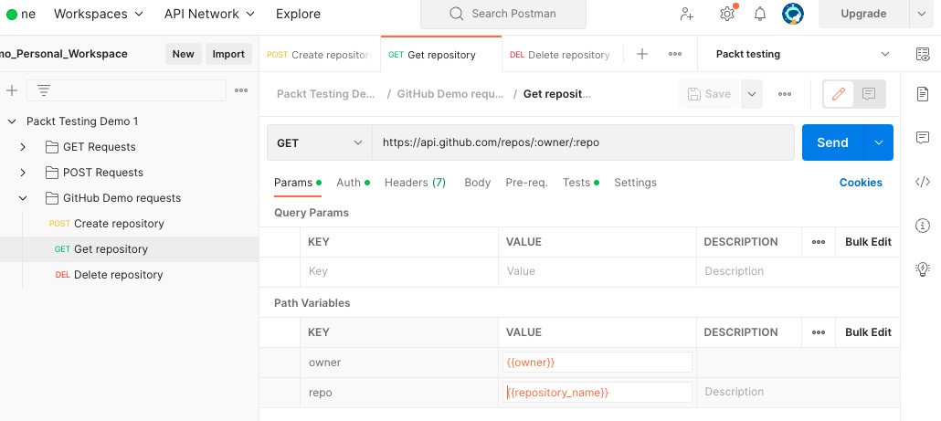 Figure 7.17 – Chaining API requests