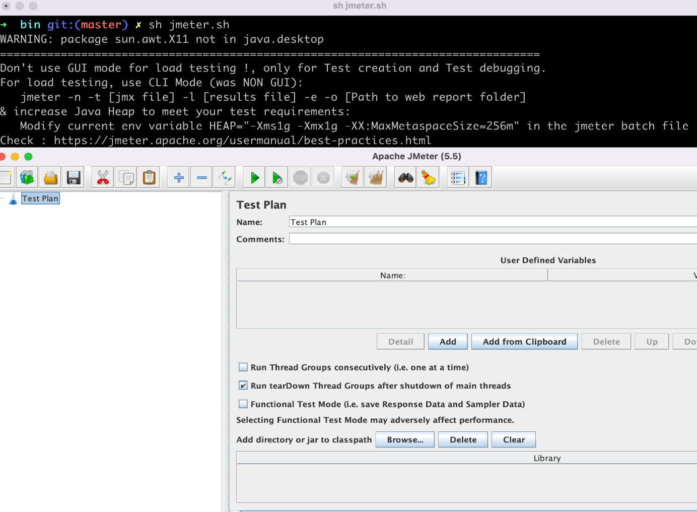 Figure 8.3 – Starting JMeter