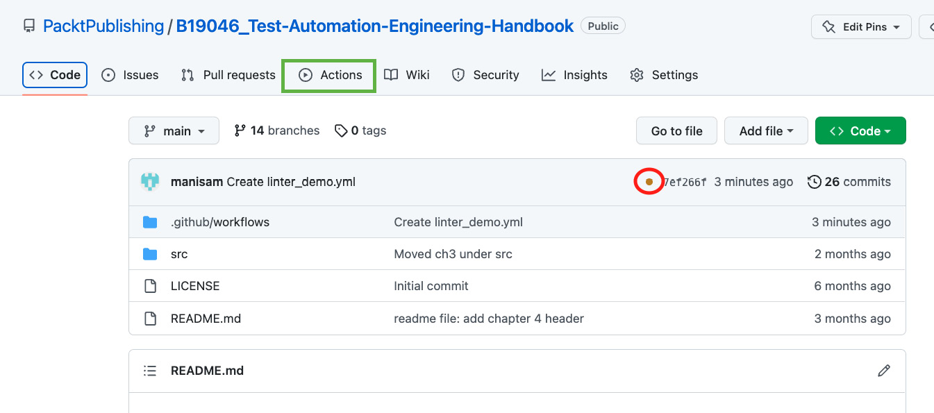 Figure 9.6 – Workflow status
