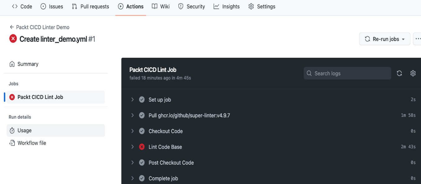 Figure 9.7 – Workflow results
