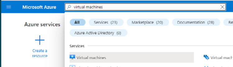 Figure 2.1 – Search for virtual machines