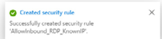 Figure 2.20 – Security rule created