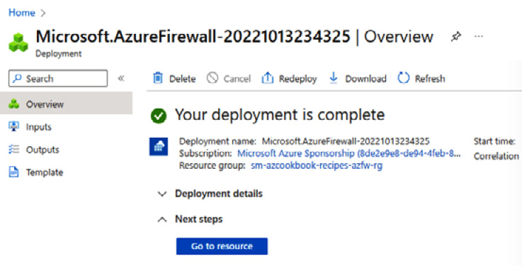 Figure 2.47 – Deployment complete