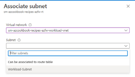 Figure 2.63 – Associate subnet