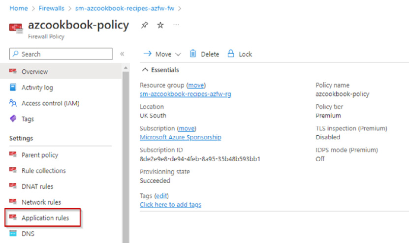 Figure 2.76 – Firewall Policy