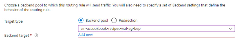 Figure 2.109 – Configure routing rule backend target