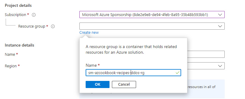 Figure 2.125 – Create a resource group