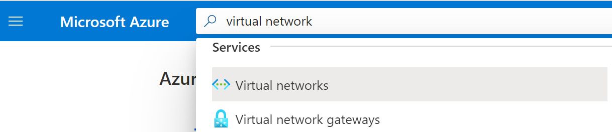 Figure 2.128 – Search for virtual networks