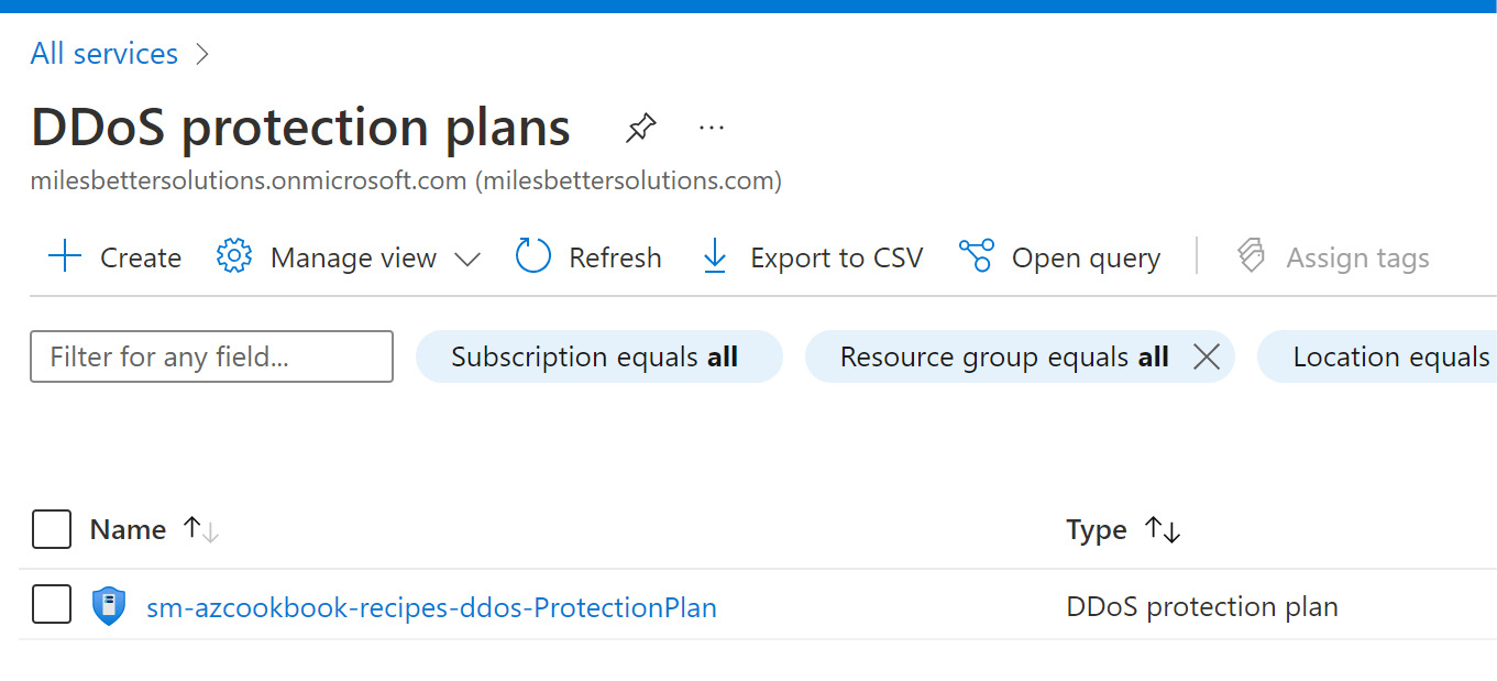 Figure 2.134 – DDoS protection plan