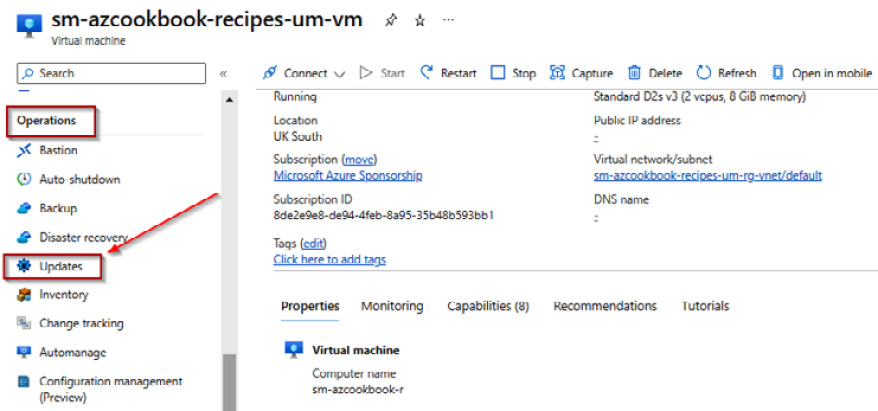 Figure 4.3 – Created VM page