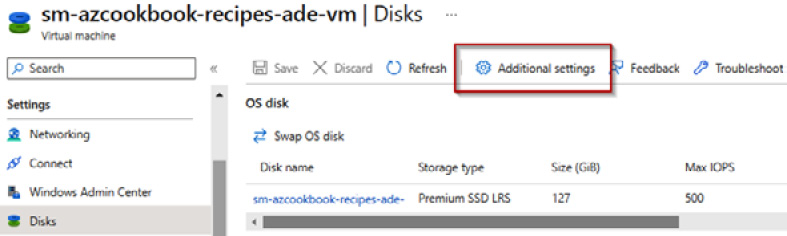 Figure 4.18 – Disks | Additional settings