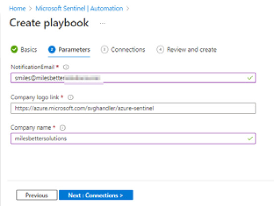 Figure 9.26 –  The Create playbook parameters tab