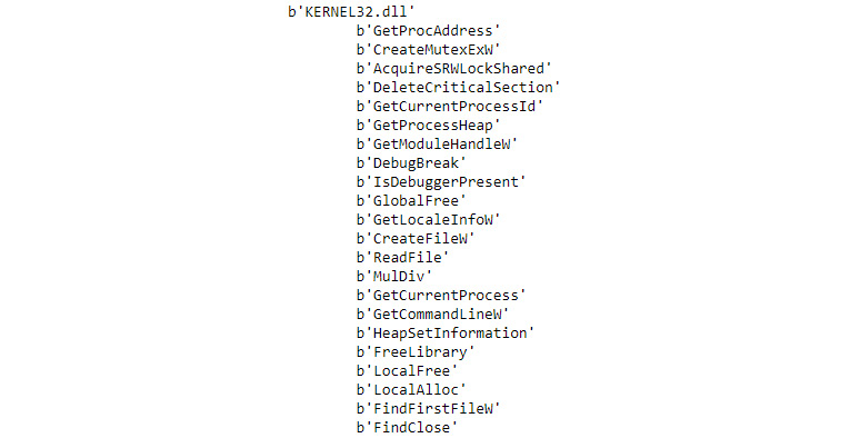 Figure 7.6 – Looking at specific method calls can tell you want the executable is doing