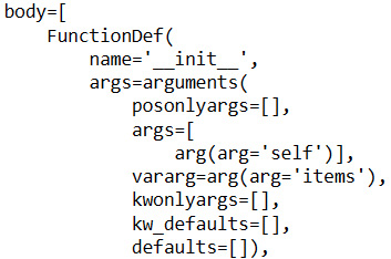 Figure 14.7 – The function definition of the init method
