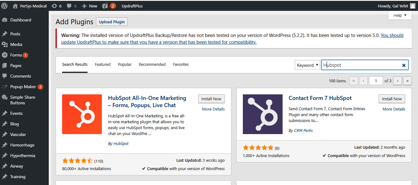 Figure 1.3 – HubSpot plugin
