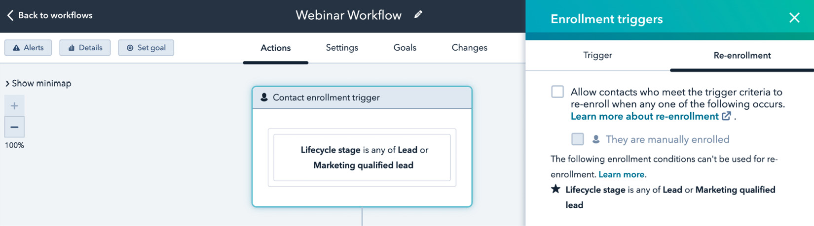 Figure 9.50 – Re-enrollment function of workflows
