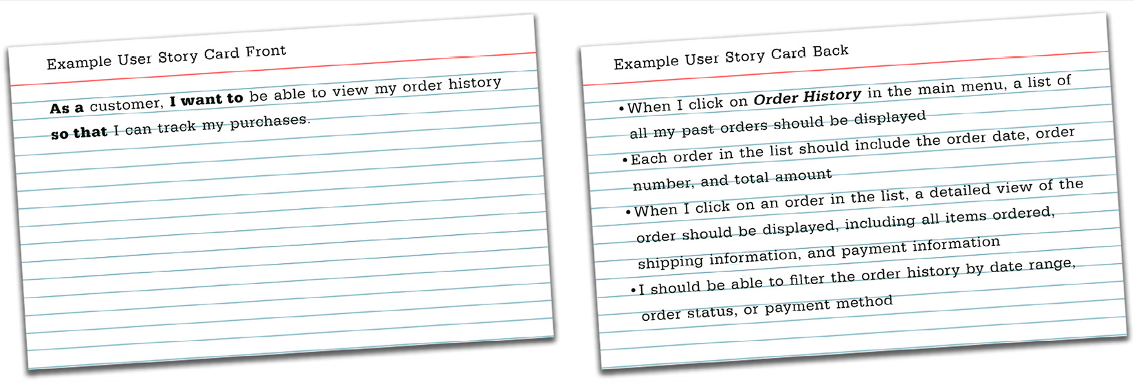 Figure 4.3 - Example User Story and Acceptance Criteria