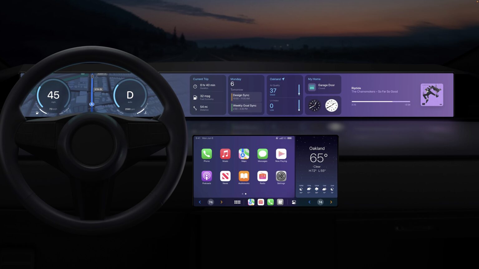 Figure 11: Next-generation CarPlay will Apple-ify your entire car. Image Credit: Apple.