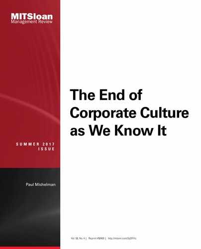 The End of Corporate Culture As We Know It 