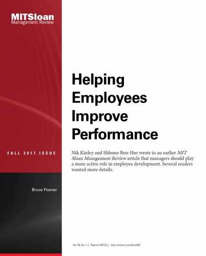 Cover image for Helping Employees Improve Performance