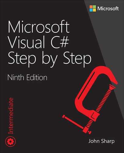 Cover image for Microsoft Visual C# Step by Step, Ninth Edition
