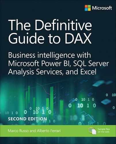 Cover image for Definitive Guide to DAX, The: Business intelligence for Microsoft Power BI, SQL Server Analysis Services, and Excel, 2nd Edition