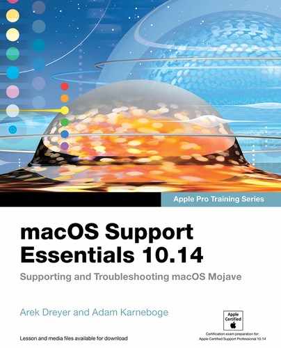 Cover image for Apple Pro Training Series: macOS Support Essentials 10.14, First Edition