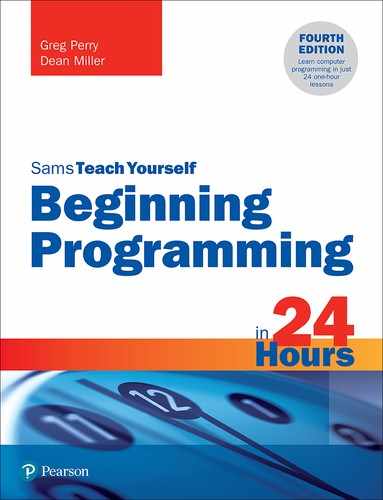 Cover image for Sams Teach Yourself Beginning Programming in 24 Hours, 4th Edition
