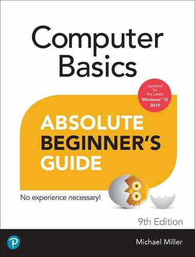 Computer Basics Absolute Beginner’s Guide, Windows 10 Edition, 9th Edition 