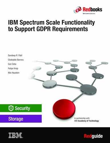 IBM Spectrum Scale Functionality to Support GDPR Requirements 
