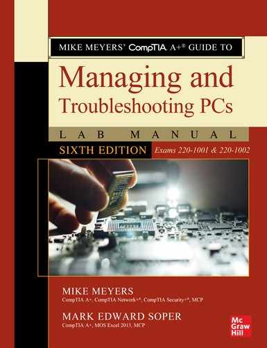 Cover image for Mike Meyers' CompTIA A+ Guide to Managing and Troubleshooting PCs Lab Manual, Sixth Edition (Exams 220-1001 & 220-1002), 6th Edition