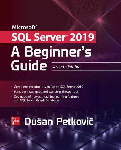 Cover image for Microsoft SQL Server 2019: A Beginner's Guide, Seventh Edition, 7th Edition