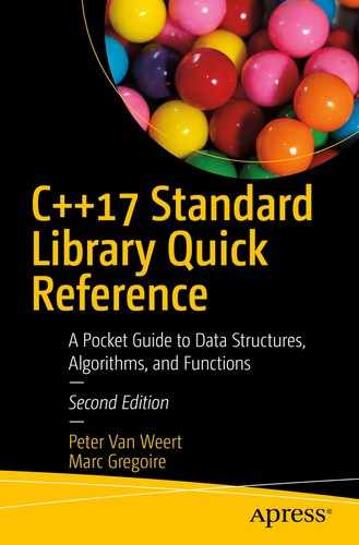 C++17 Standard Library Quick Reference: A Pocket Guide to Data Structures, Algorithms, and Functions 