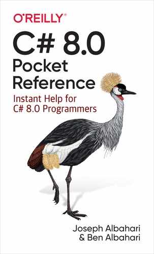 Cover image for C# 8.0 Pocket Reference