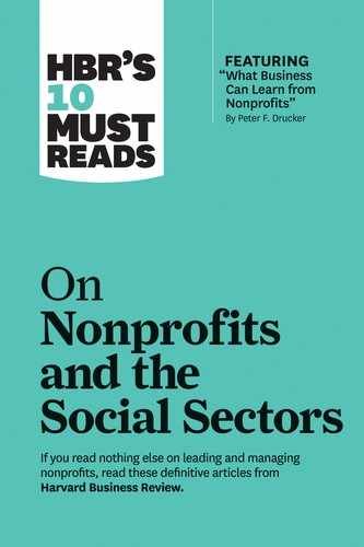 Cover image for HBR's 10 Must Reads on Nonprofits and the Social Sectors (featuring "What Business Can Learn from Nonprofits" by Peter F. Drucker)