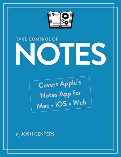 Cover image for Take Control of Notes
