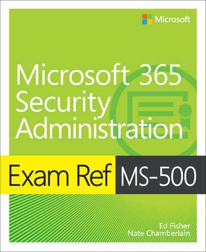Cover image for Exam Ref MS-500 Microsoft 365 Security Administration
