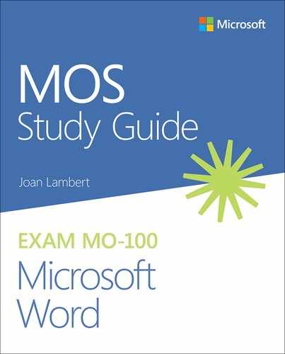 Cover image for MOS Study Guide for Microsoft Word Exam MO-100