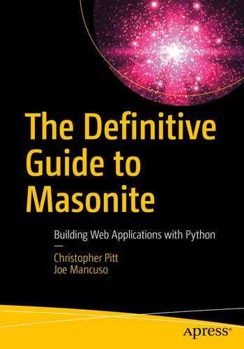Cover image for The Definitive Guide to Masonite: Building Web Applications with Python