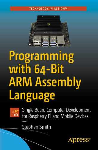 Cover image for Programming with 64-Bit ARM Assembly Language: Single Board Computer Development for Raspberry Pi and Mobile Devices